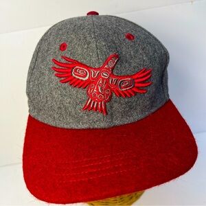Native North West NNW Wool Snap Back Baseball Hat Cap Soaring Eagle Embroidered